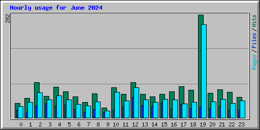 Hourly usage for June 2024