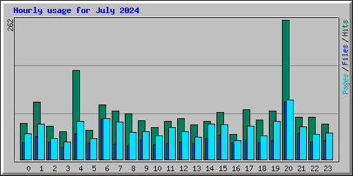 Hourly usage for July 2024