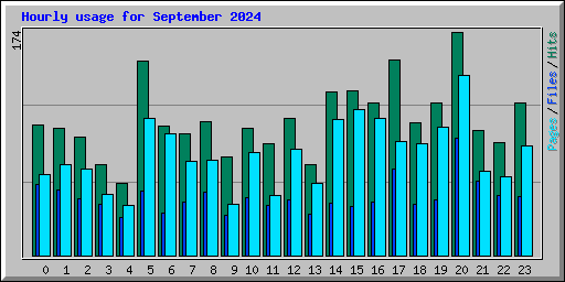 Hourly usage for September 2024